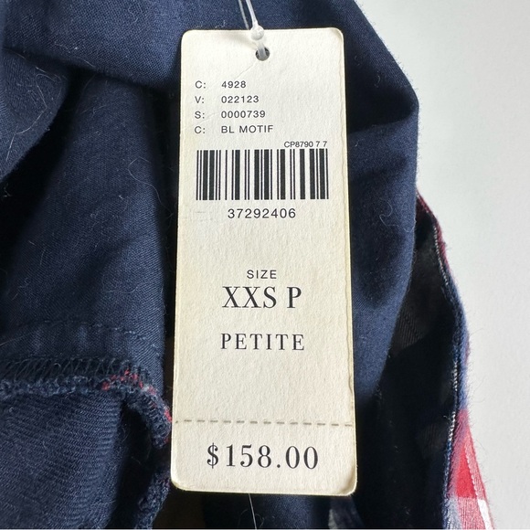 Anthropologie Isabella Sinclair Academia Plaid Handkerchief Hem Dress Sz XXS P - Picture 7 of 7